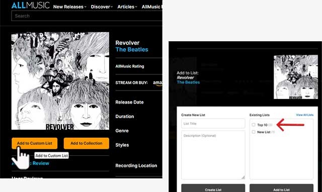 Adding Albums to Your Top 10